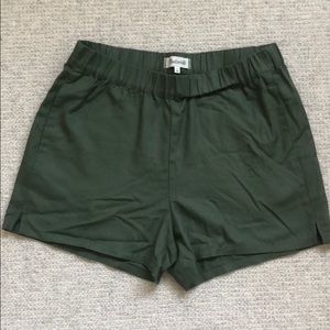 Madewell army green shorts